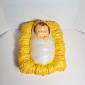 Vintage Baby Jesus Blow Mold Christmas Nativity General Foam Plastics USA Made